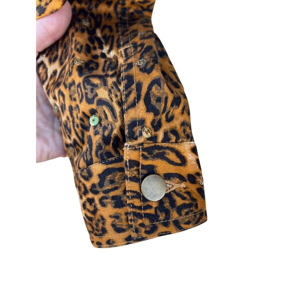 Russell Kemp Women's Vintage Secretary Career Sequin Jacket Animal Print Size 10 - Picture 6 of 10